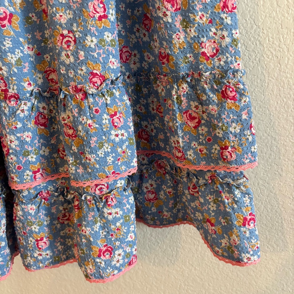 ❗️FINAL❗️NWT Betsey Johnson Blue and Pink Floral Mini Dress - Picture 4 of 10